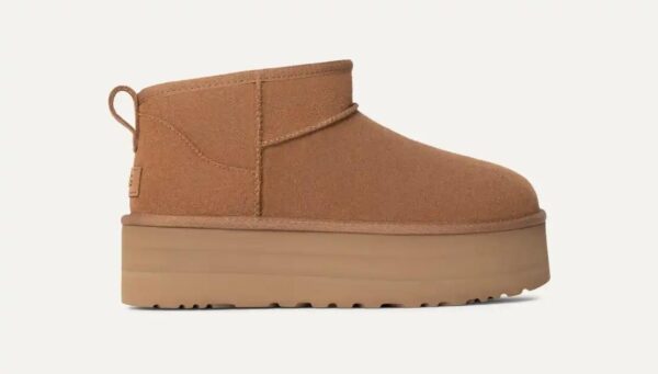 מגפי UGG נשים Classic Ultra Mini עם סוליית פלטפורם – Chestnut